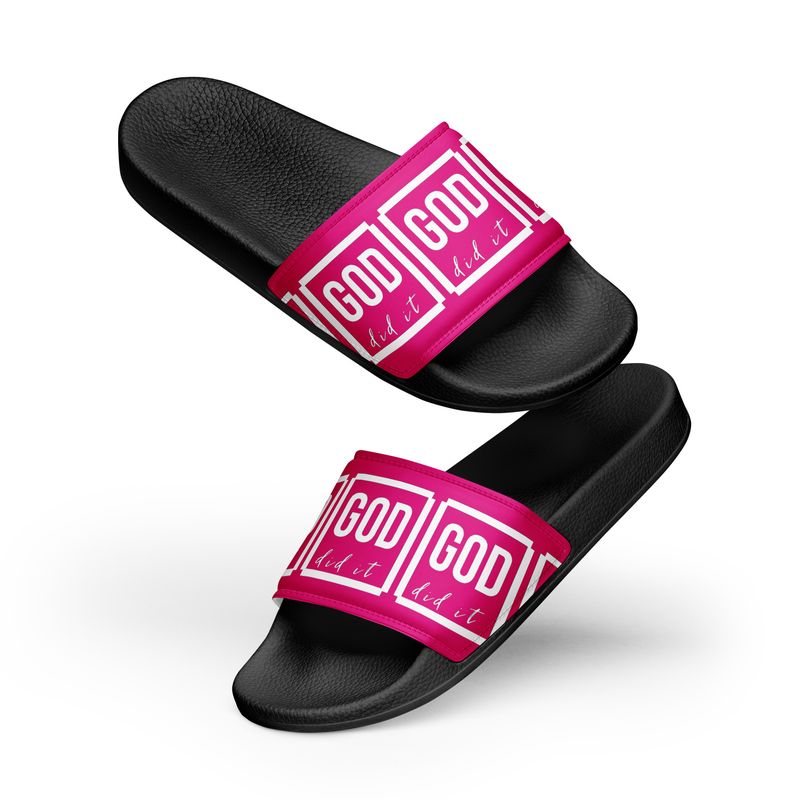 GOD DID IT Women's slides