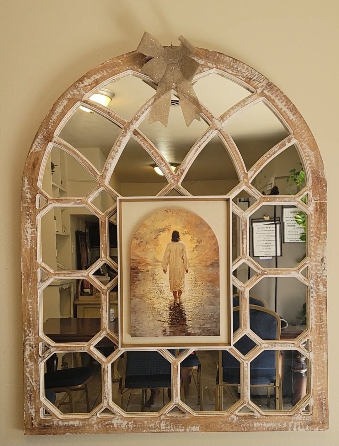 FOLLOW JESUS CATHEDRAL MIRROR ART