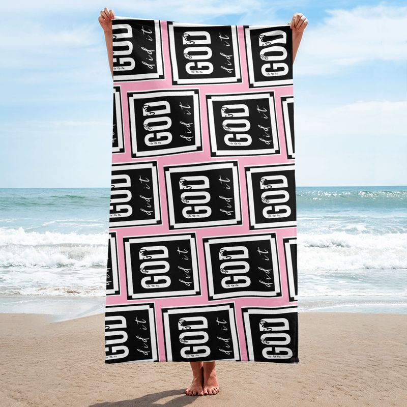 GOD DID IT C3 PINK Towel