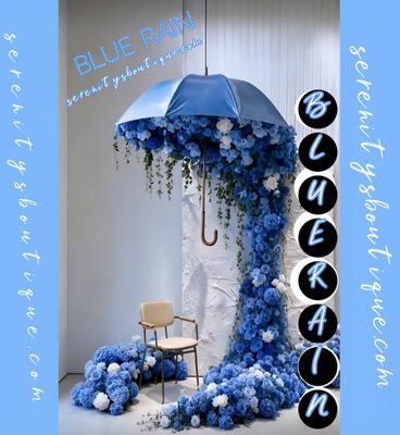 BLUE RAIN PHOTO BOOTH FLORAL LUXURY DECOR