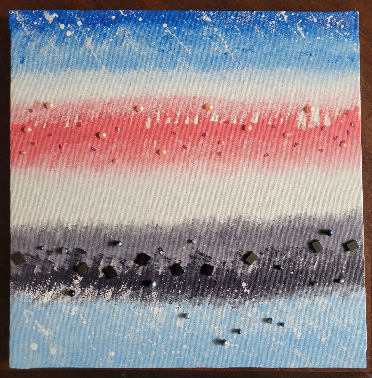 FREEDOM RINGS WITH JESUS  ABSTRACT PAINTING
