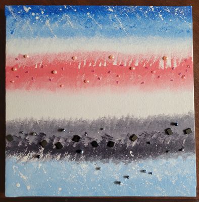 FREEDOM RINGS WITH JESUS  ABSTRACT PAINTING