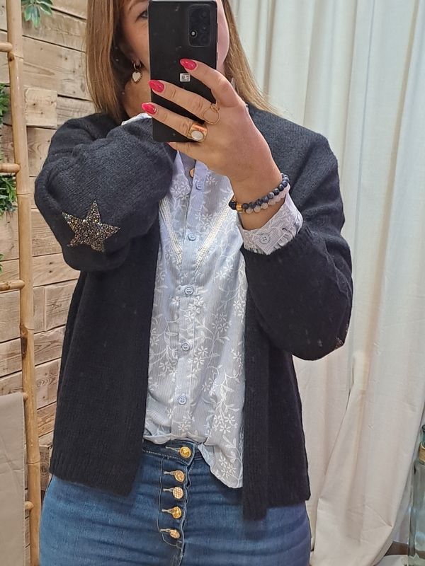 Le gilet étoile bleu marine