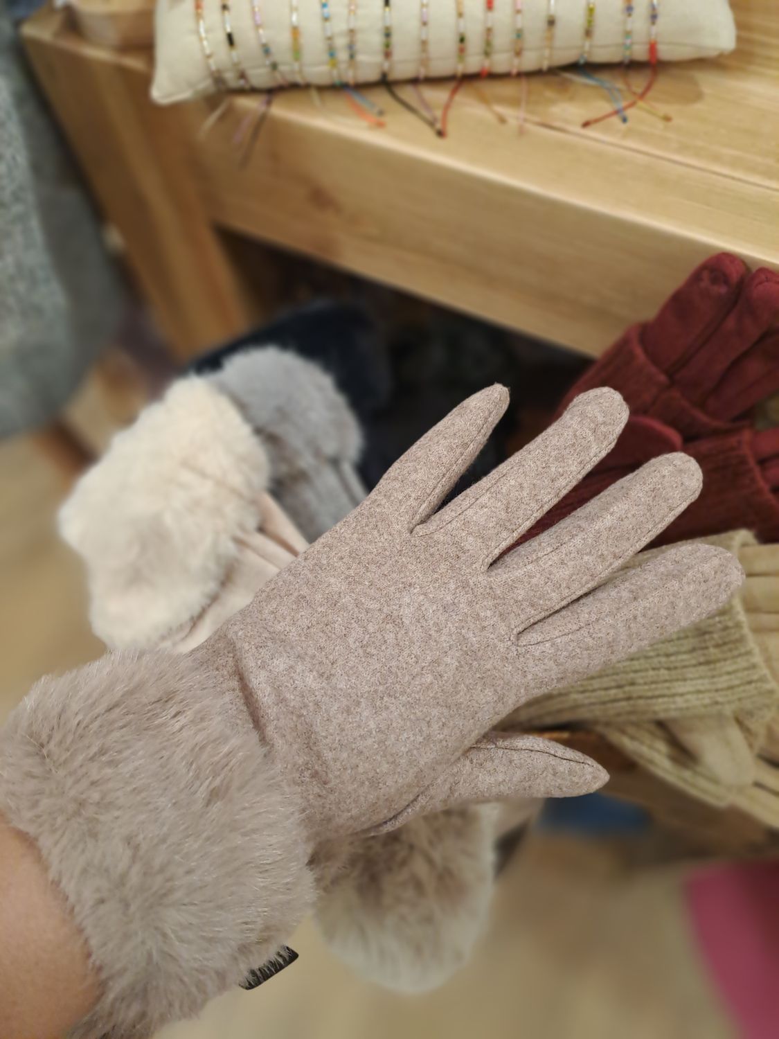 Les gants fourrure