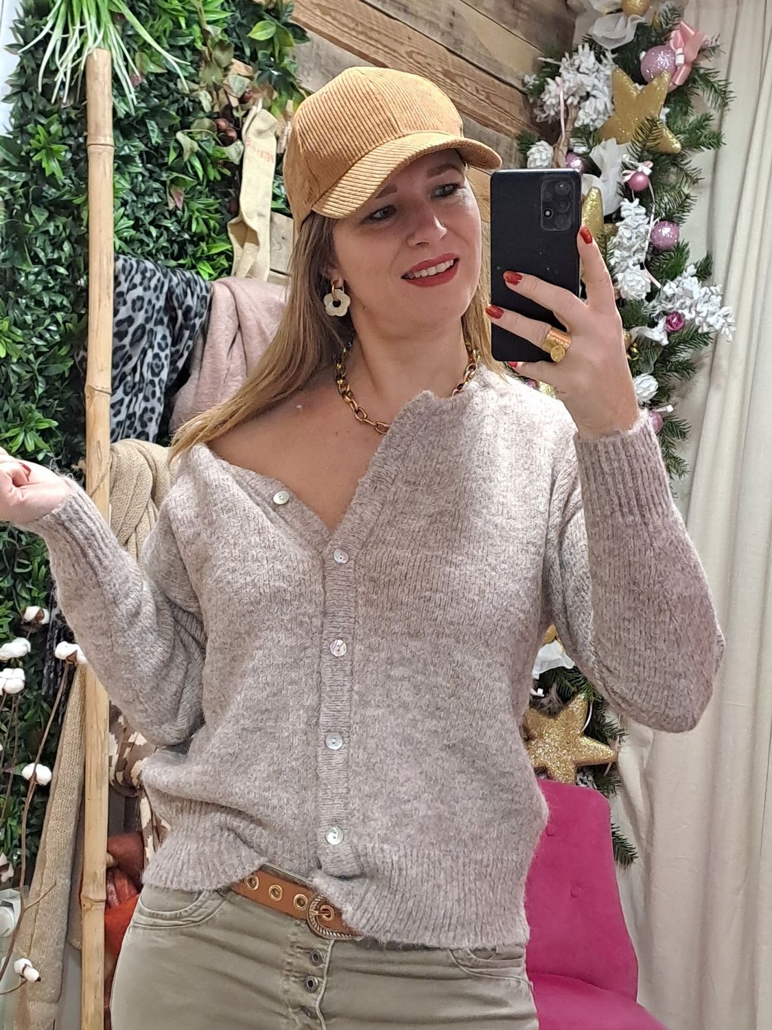 Le pull doudou beige