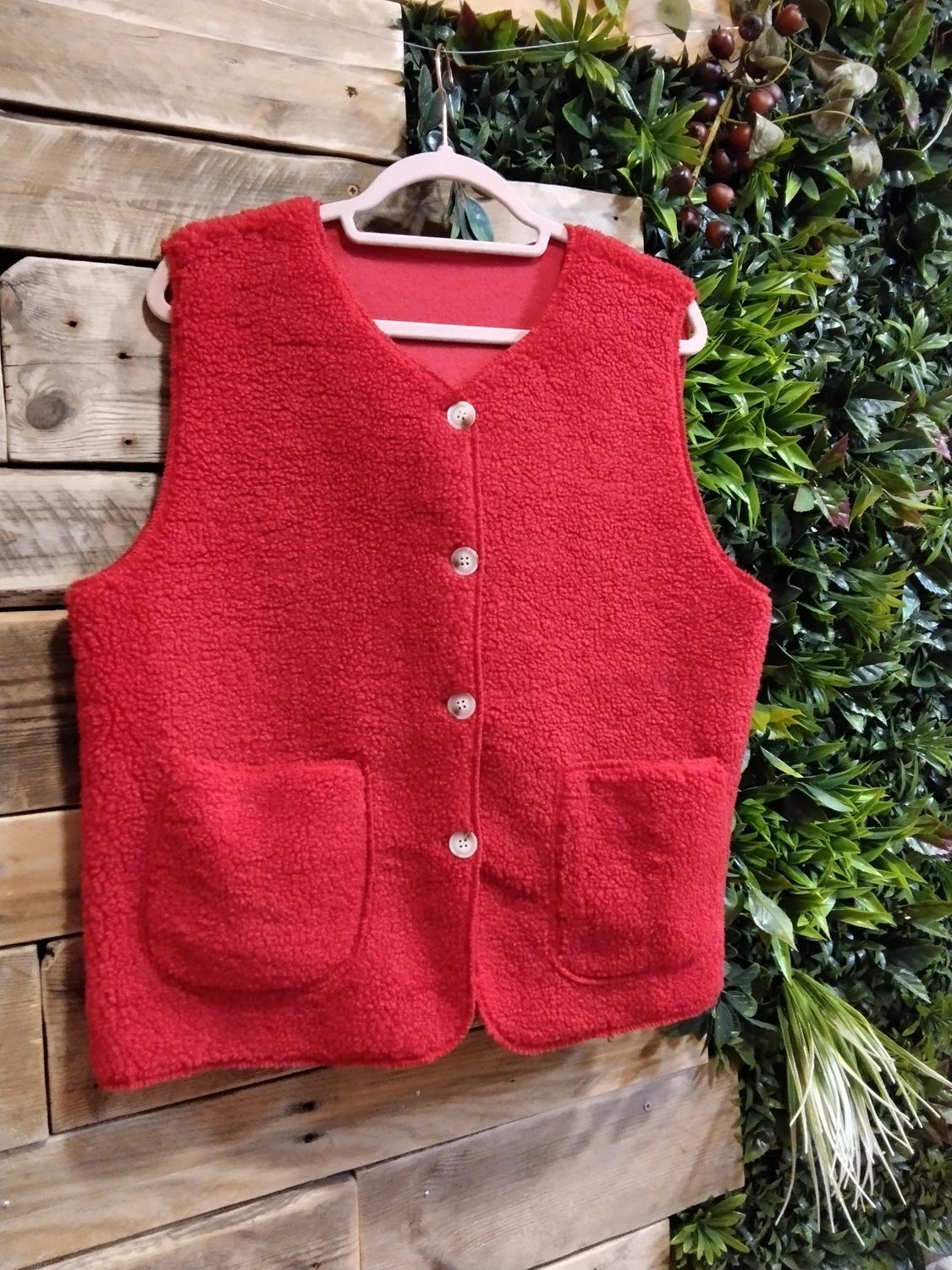 Gilet sans manches mouton rouge