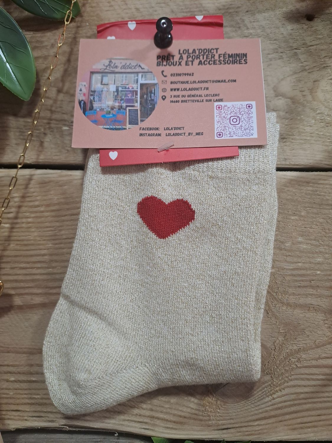 Les Chaussettes a paillettes coeur