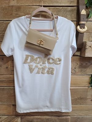 Le tee shirt dolce vita camel