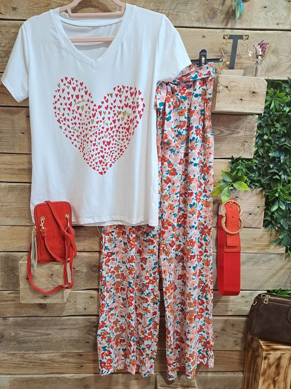 Le tee shirt coeur rouge