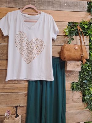 Le tee shirt coeur camel