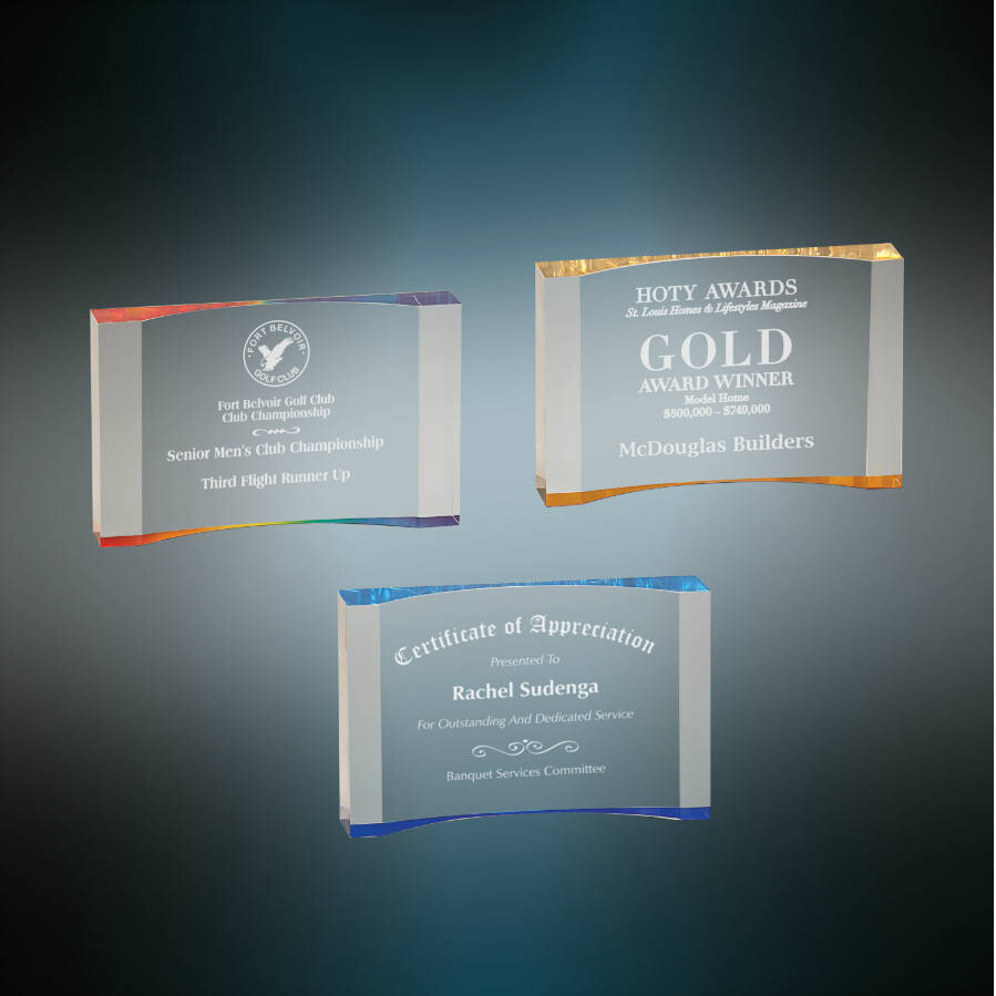Acrylic Awards - Crescents - Thick