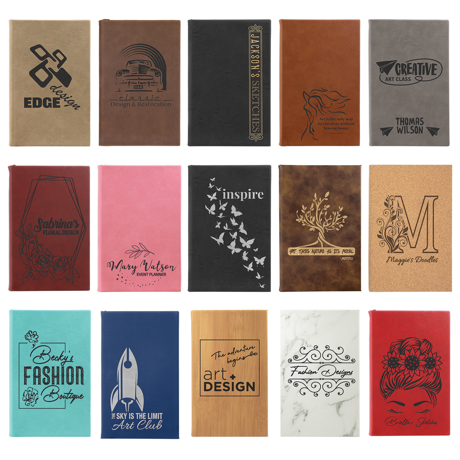 Leatherette Journals &amp; Sketchbooks