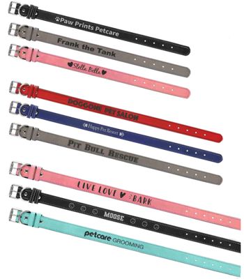 Laserable Leatherette Pet Collars