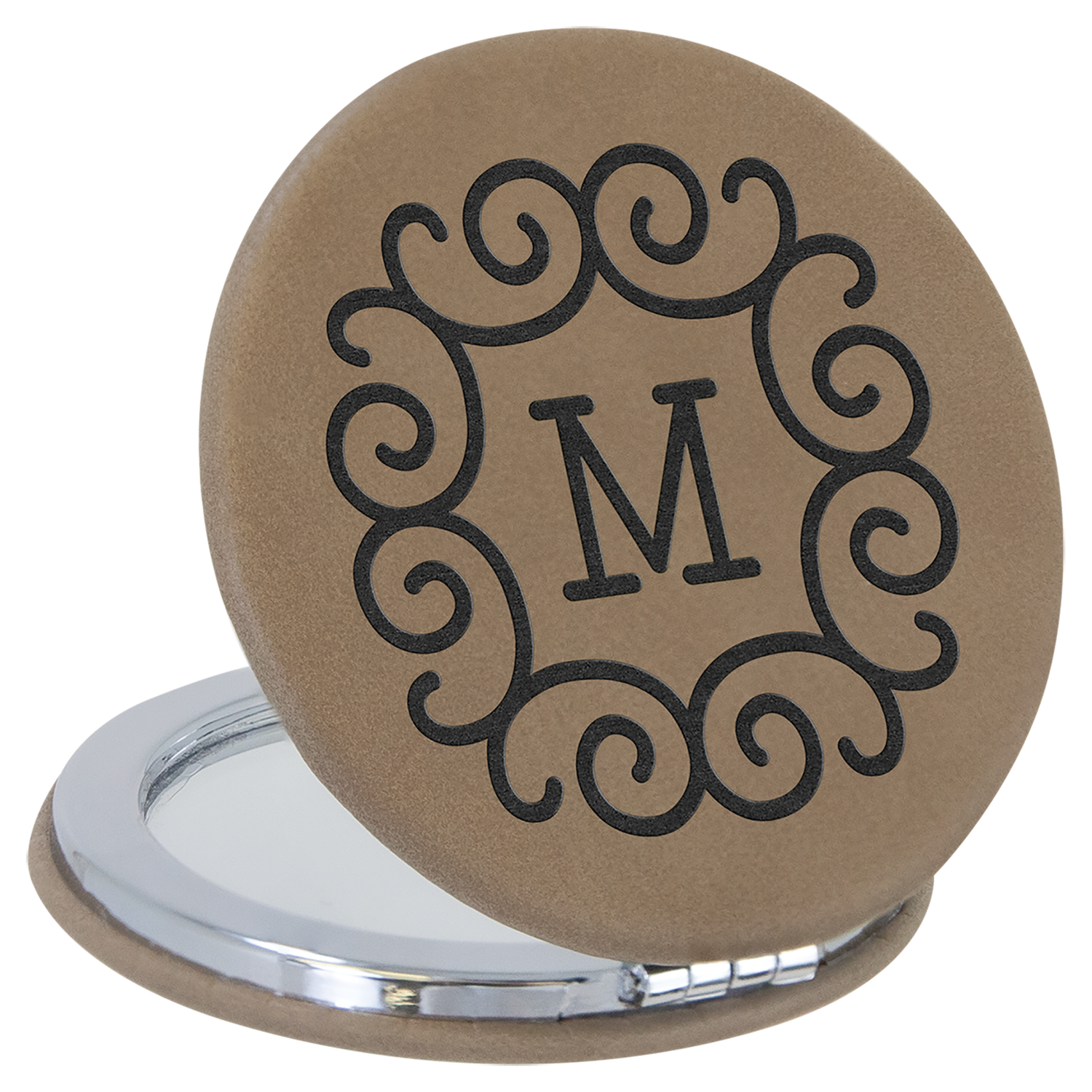 Leatherette Mirror Compact