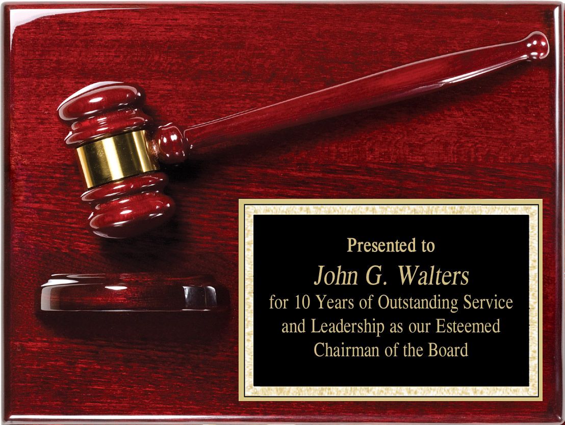 Gavel Plaques