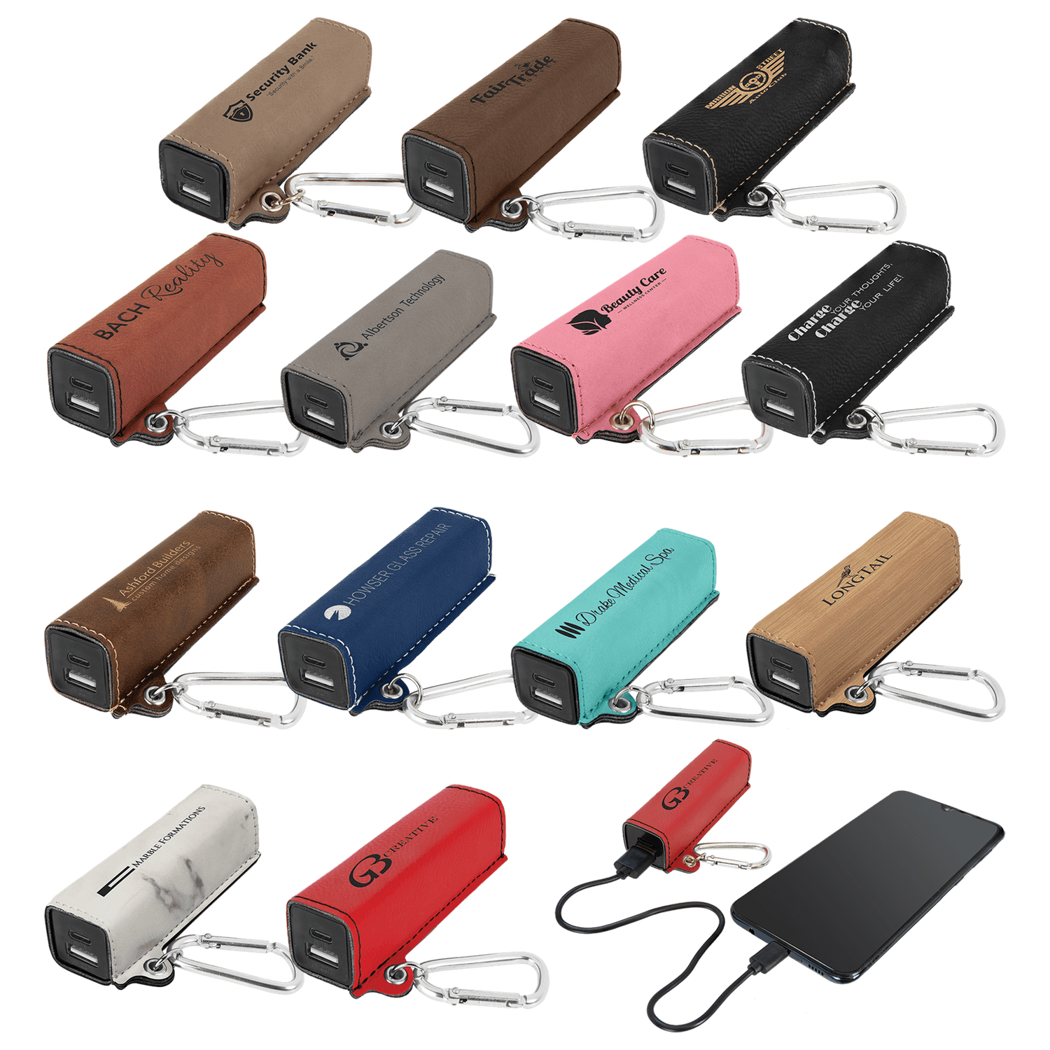 Power Banks in Leatherette