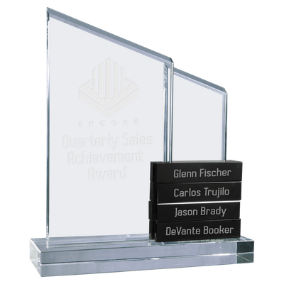 Crystal Perpetual Awards with Adding Blocks