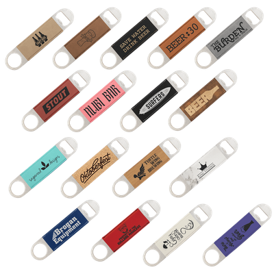 Leatherette Bar &amp; Wine Bottle Openers