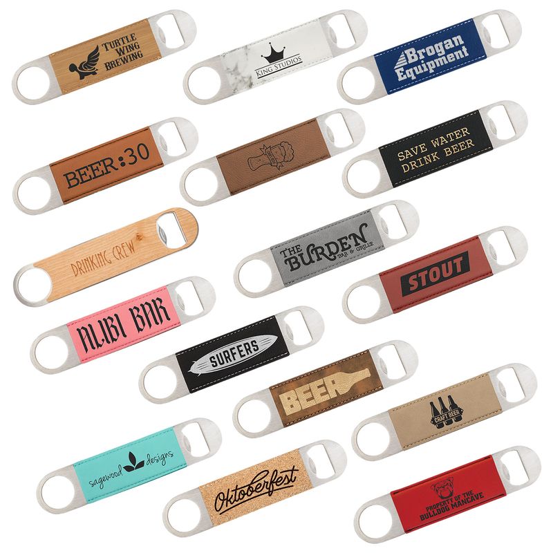 Leatherette Bar &amp; Wine Bottle Openers