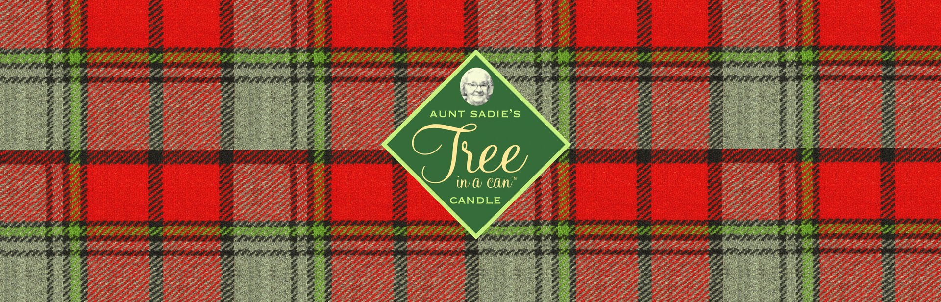 Wool Plaid Tree in a Can