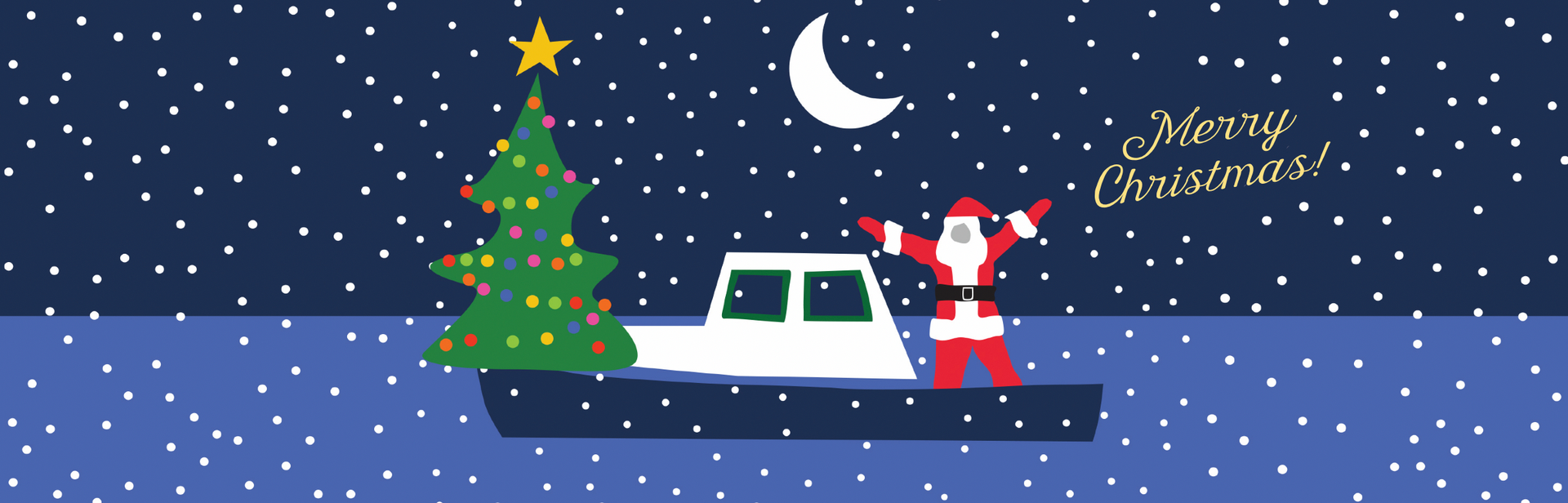 Santa in Boat Kate Nelligan