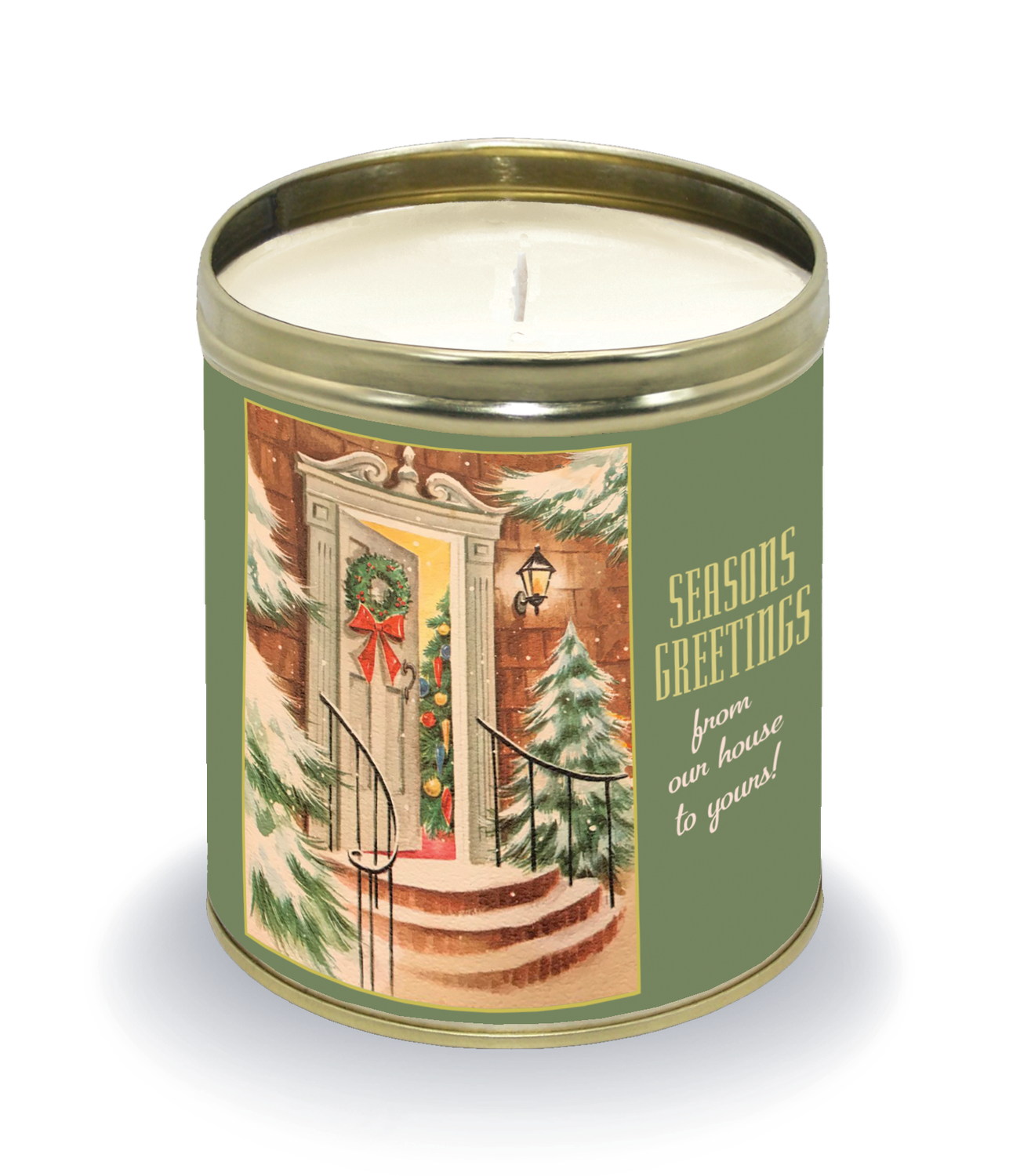 "From Our House to Yours"  NEW GOLD TIN