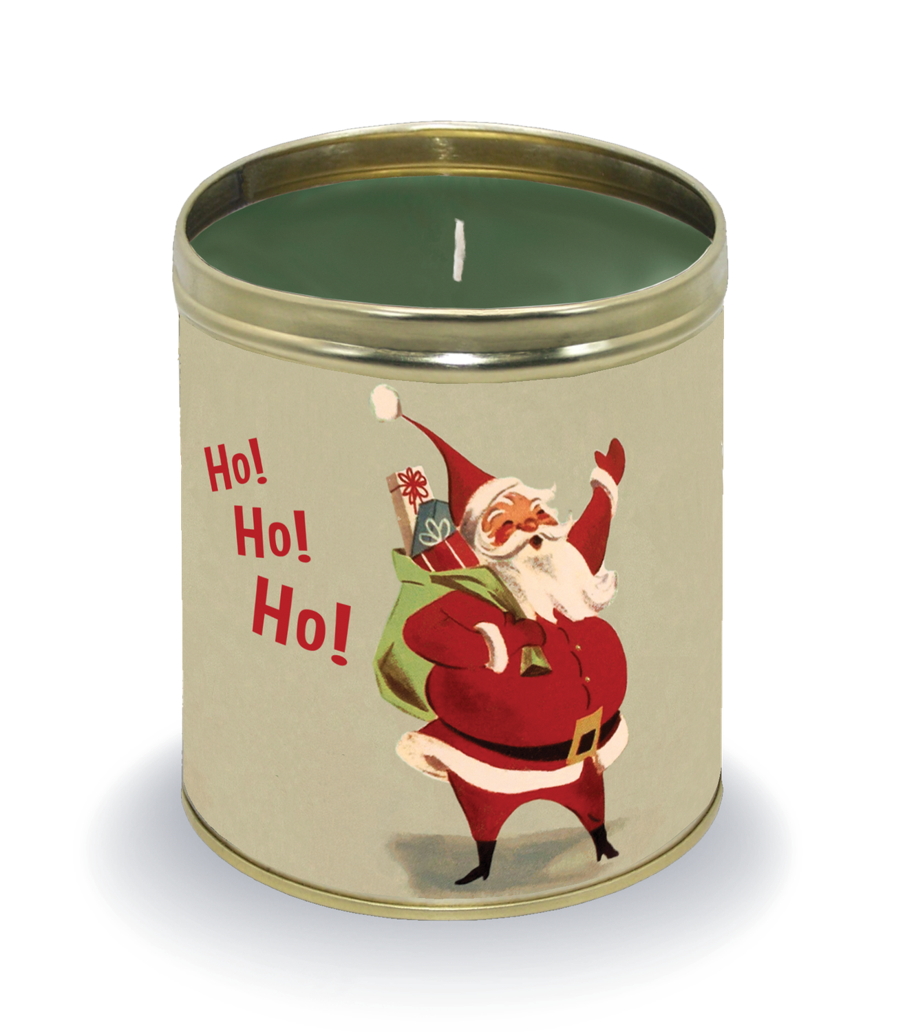 Waving Santas  NEW GOLD TIN