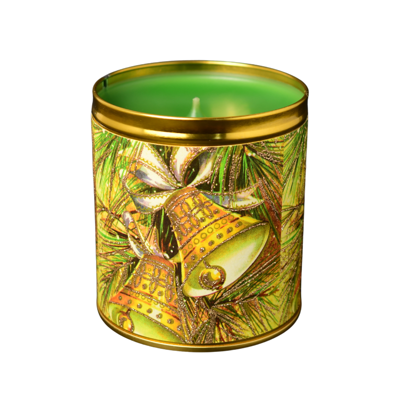 Glitter Gold Bells Candle
