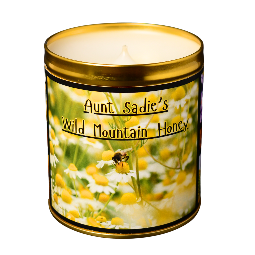 Sweet As Honey - Wild Mountain Honey Candle, Tin Color: Gold
