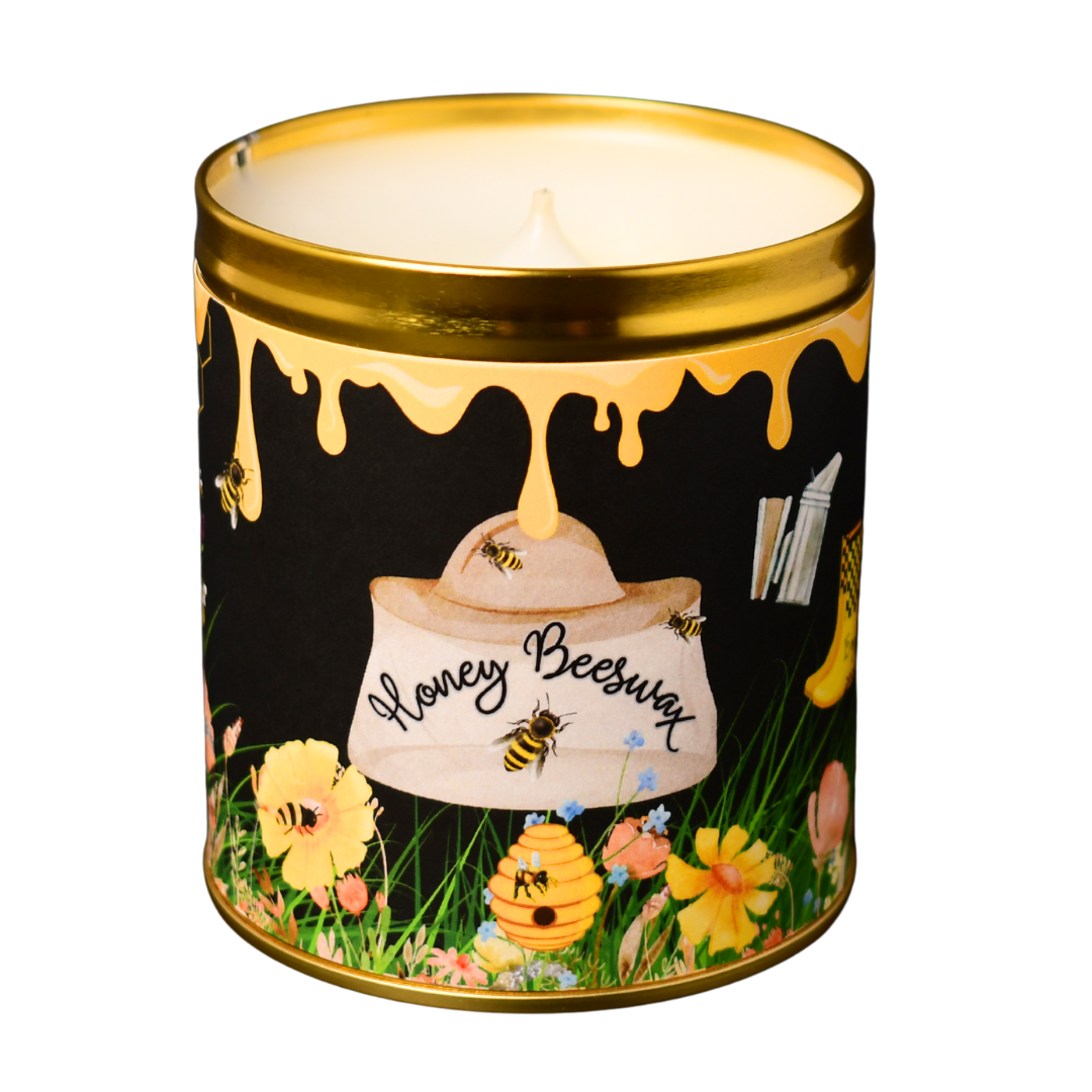 Honey, I'm Home - Wild Mountain Honey Candle, Tin Color: Gold