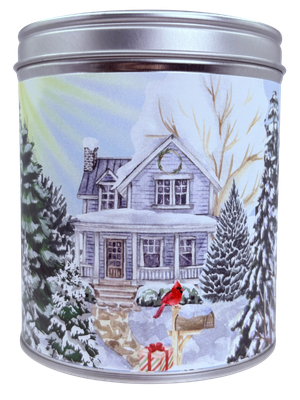 Grandma's Blue House in the Woods