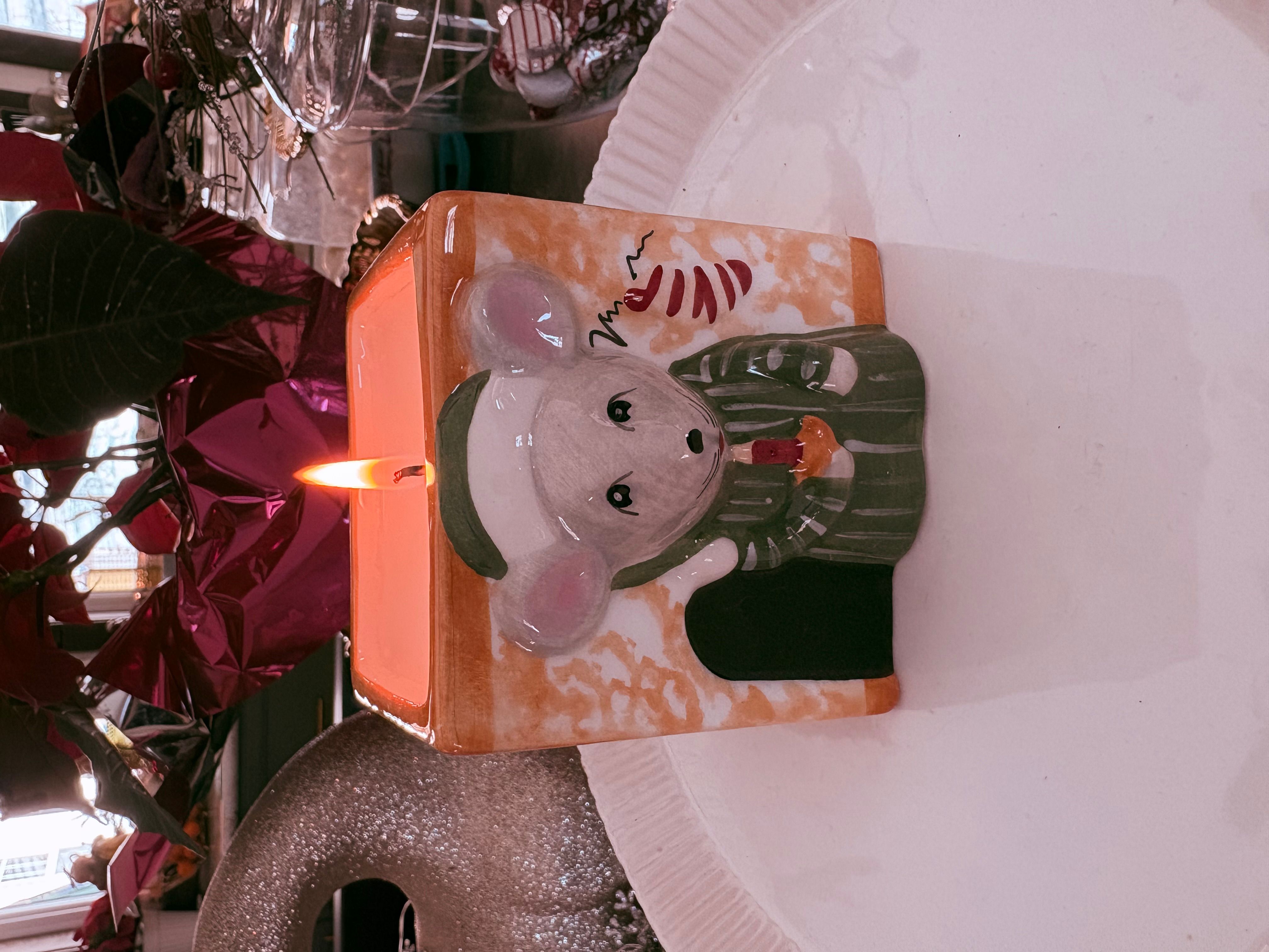 Ceramic Christmas Mouse