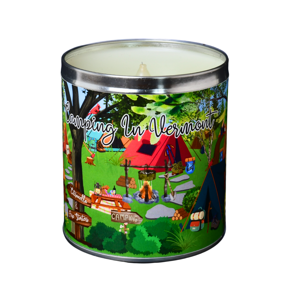 Camping in Vermont Candle | Aunt Sadie's Candles