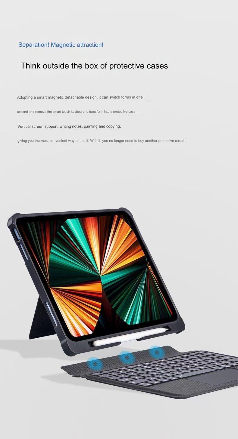iPad Keyboard with Detachable Case (3 Months Warranty)