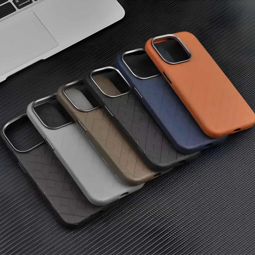 Synthetic Leather With Metal Frame Case