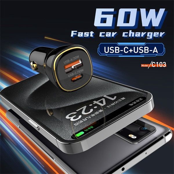 LDNIO CAR CHARGER 60W C103 (3 MONTHS WARRANTY)