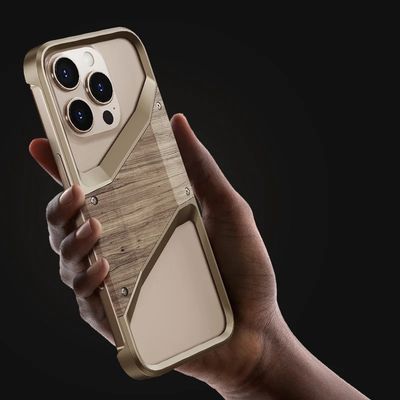 Luxury Metal Frame Solid Real Wood Case