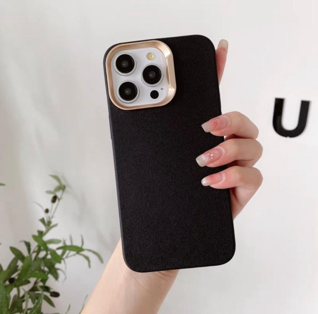 Lychee Pattern Case, Colour: Black, iPhone Model: 16 ProMax