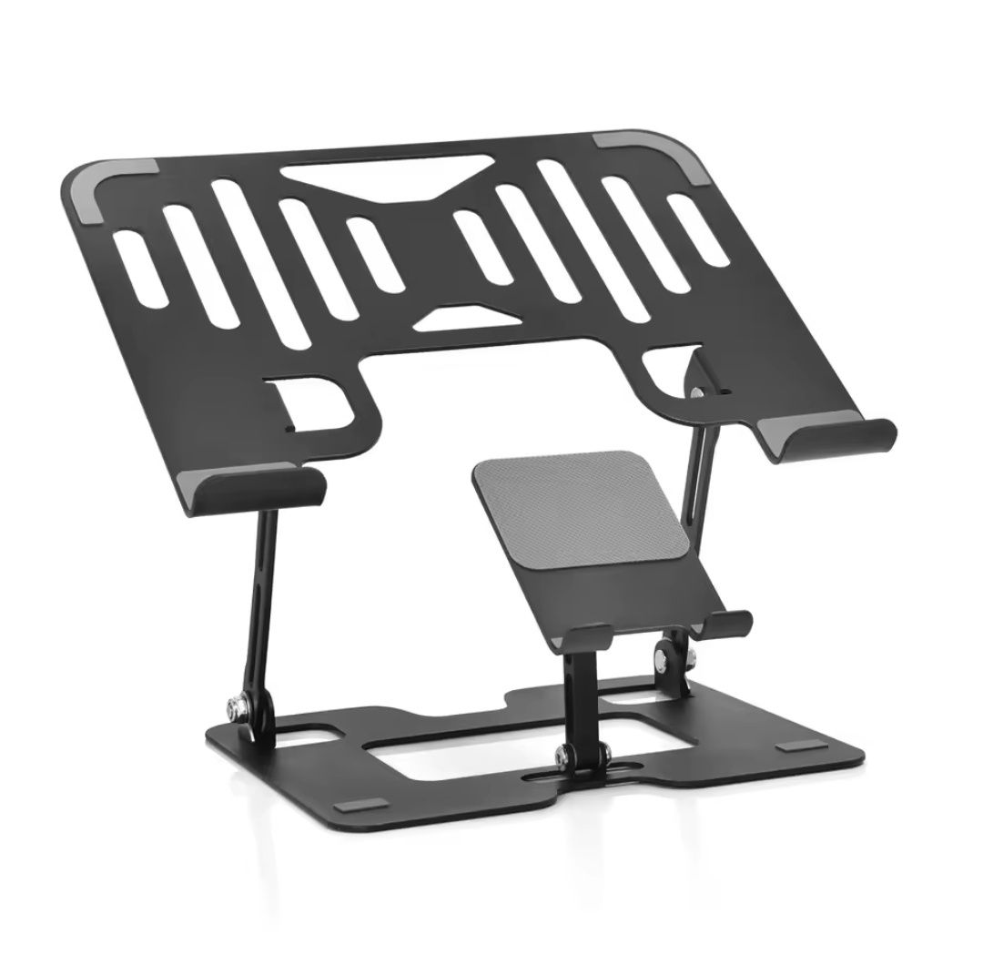 2 in 1 Metal Adjustable Phone &amp; Laptop Stand (Black)