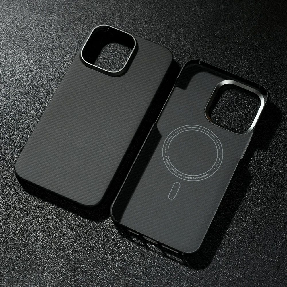Real Aramid Carbon Fiber Magsafe Case, Colour: 1, iPhone Model: 17 ProMax