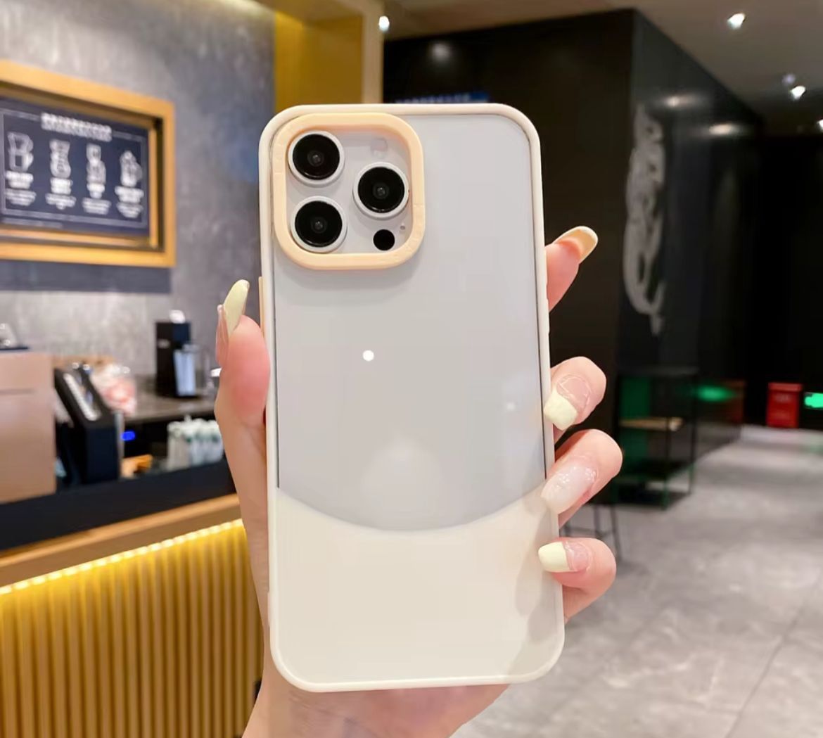 Transparent Candy Color Case 16 Plus, Colour: Cream, iPhone Model: 16 Plus