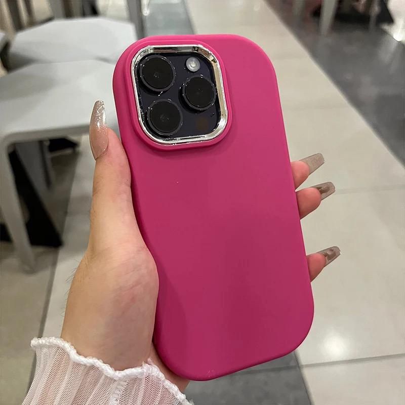 Soft Silicon Silver Lens Case 15 ProMax