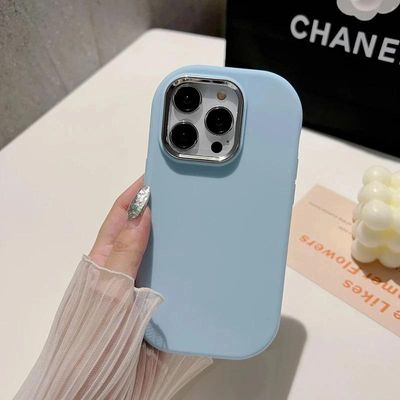 Soft Silicon Silver Lens Case 14 ProMax