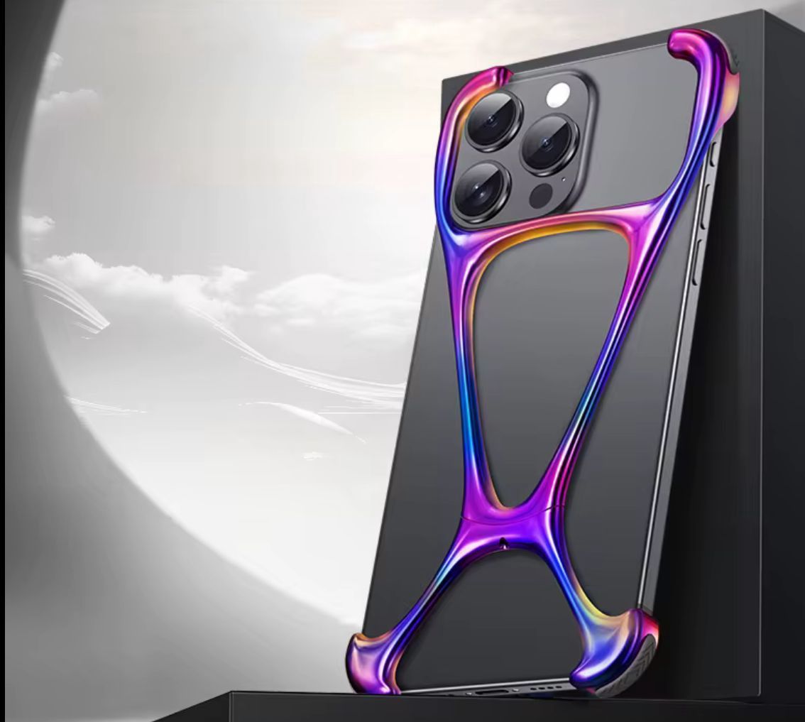 Hercules Metal Frameless Case 15 Pro, Colour: Rainbow, iPhone Model: 15 Pro