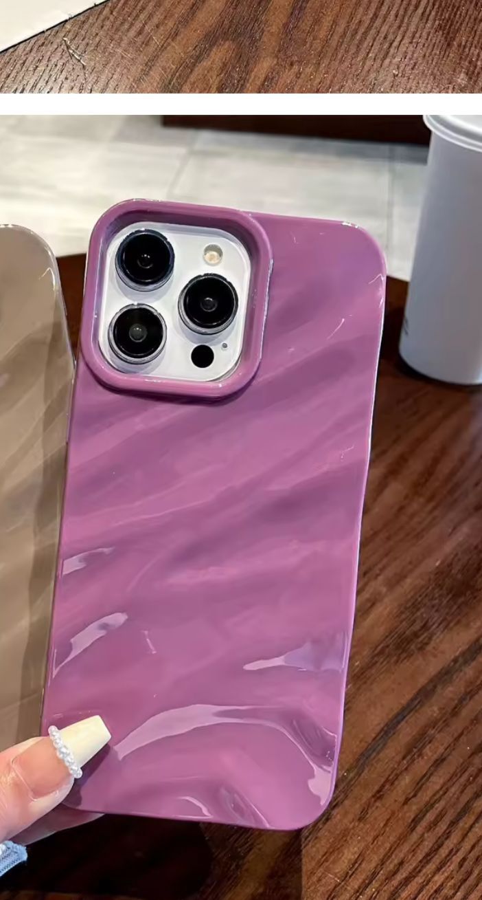 3D Glossy Wave Case 15 ProMax, Colour: Pink, iPhone Model: 15 ProMax