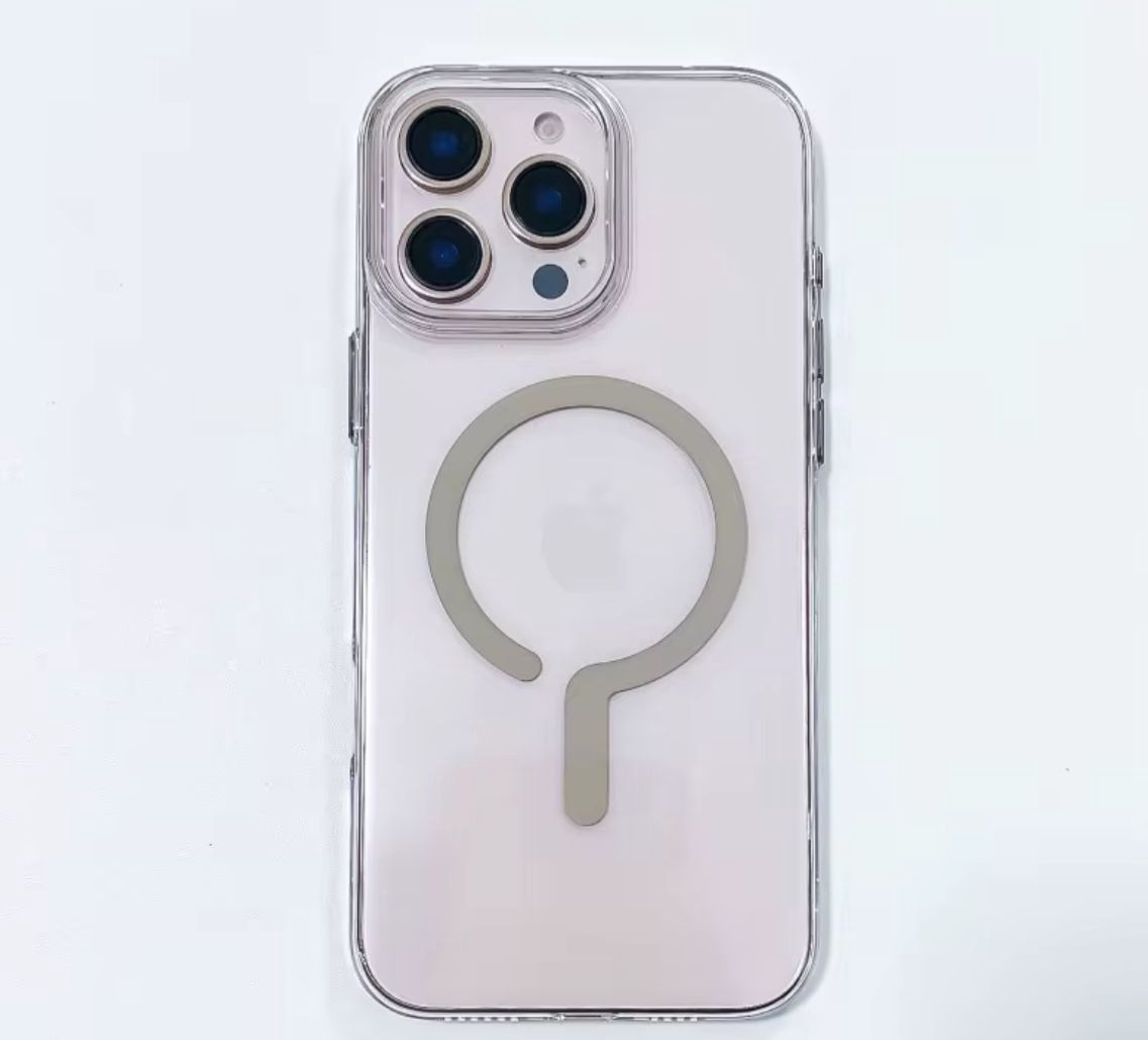 Q Magsafe Transparent Case Anti- Yellow 16 Plus, Colour: N. Titanium, iPhone Model: 16 Plus
