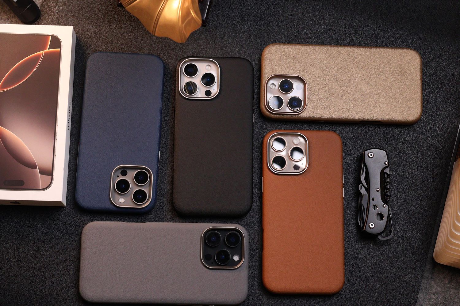 Idoc Hybrid Leather Magsafe Case