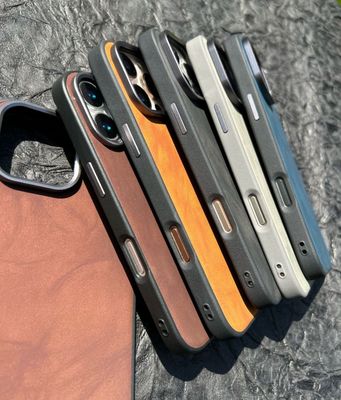 Metal Lens MagSafe Leather Case 16 Plus