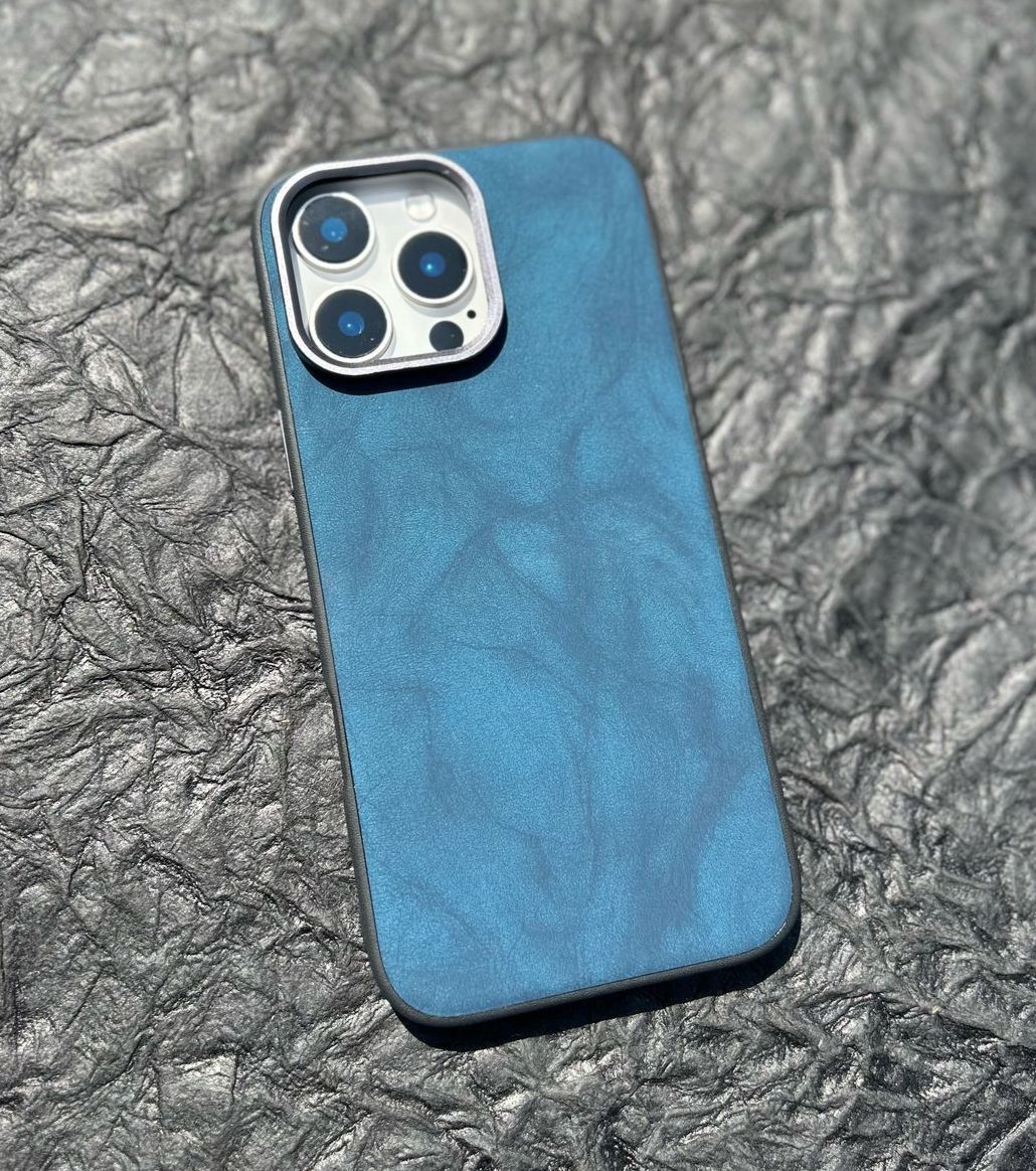 Metal Lens MagSafe Leather Case 16 Plus, Colour: Blue, iPhone Model: 16 Plus