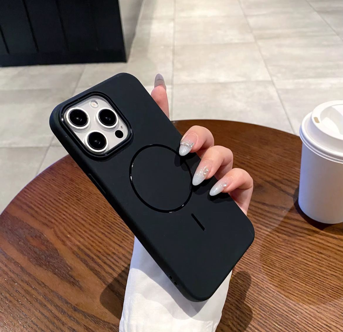 Tpu Silicon Magsafe Case, Colour: Black, iPhone Model: Air
